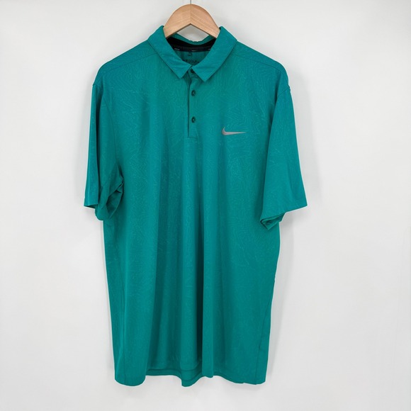 Nike Other - Nike Golf Teal Green Polo Shirt Short Sleeve Dri-Fit Teal Green Men's XL